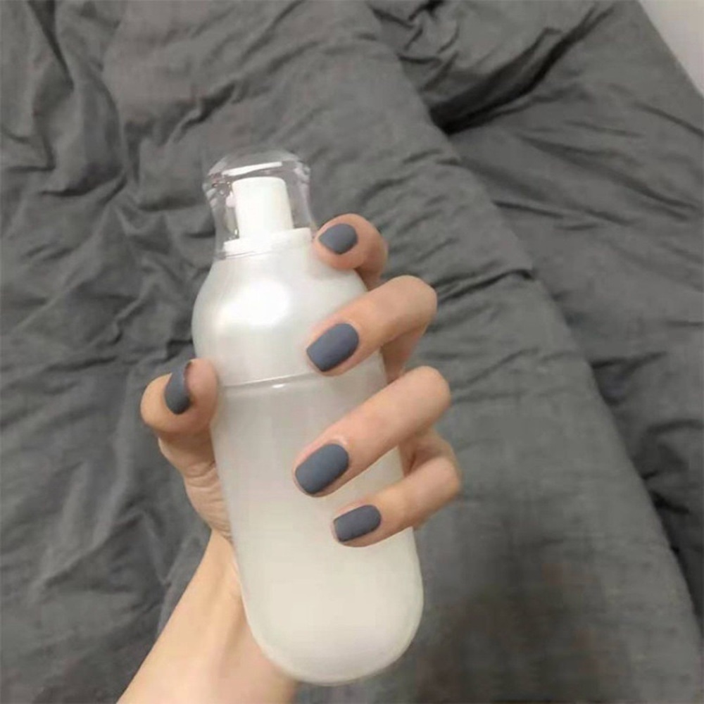 Matte blue pure color press on nails short fake nail false nail